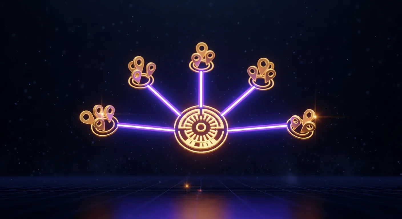 Fünf zentrale Hebel der KI-Sichtbarkeit für Franchise-Systeme: NAP-Konsistenz, automatisierter Content, Bing-Indexierung, Schema Markup und systemweites Monitoring – aus einer Zentrale heraus auf das gesamte Standortnetz ausgerollt