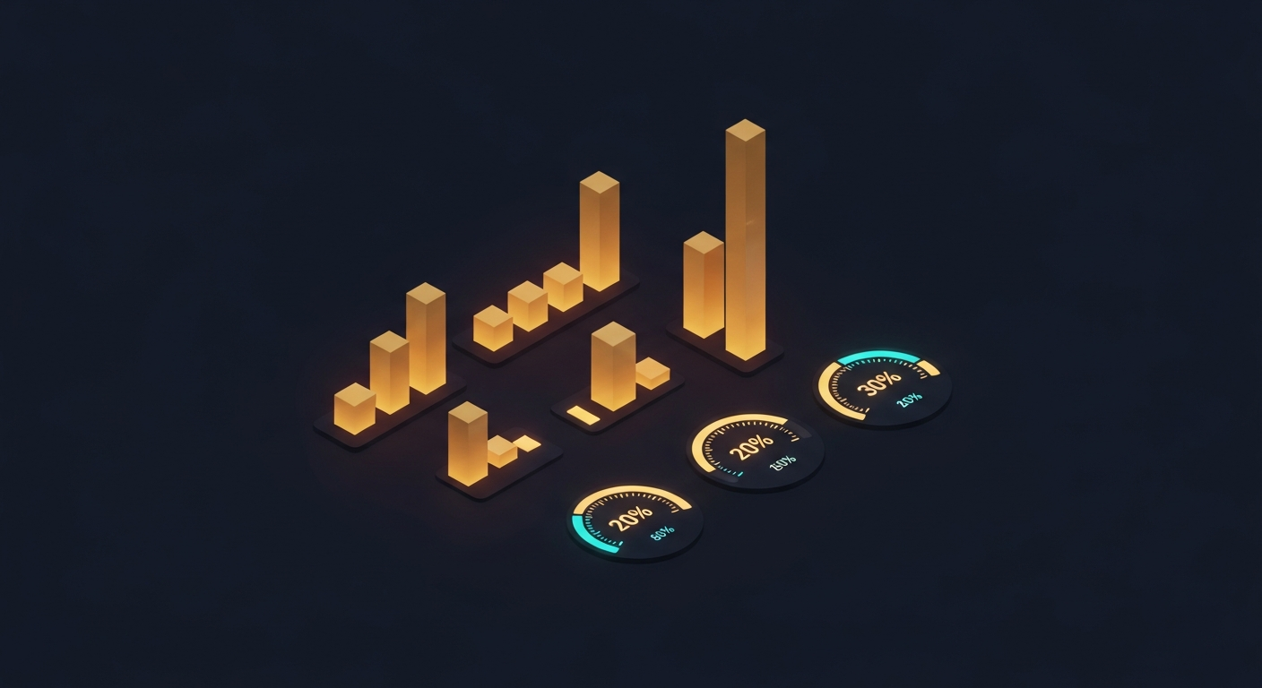 KI-Sichtbarkeits-KPI-Framework: Dashboard mit Metriken f&uuml;r Visibility Percentage, Share of Voice und Sentiment Score