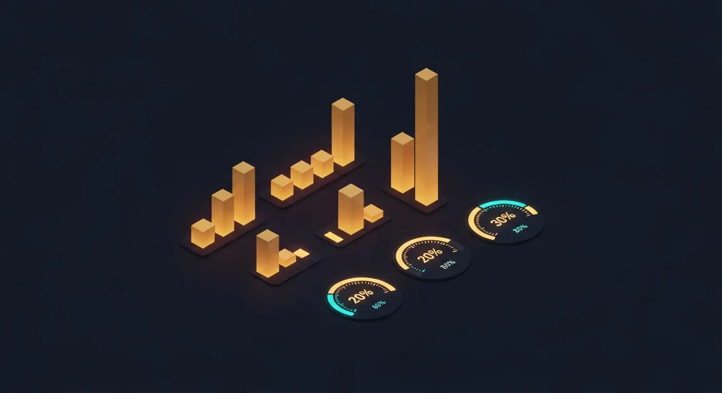 KI-Sichtbarkeits-KPI-Framework: Dashboard mit Metriken f&uuml;r Visibility Percentage, Share of Voice und Sentiment Score