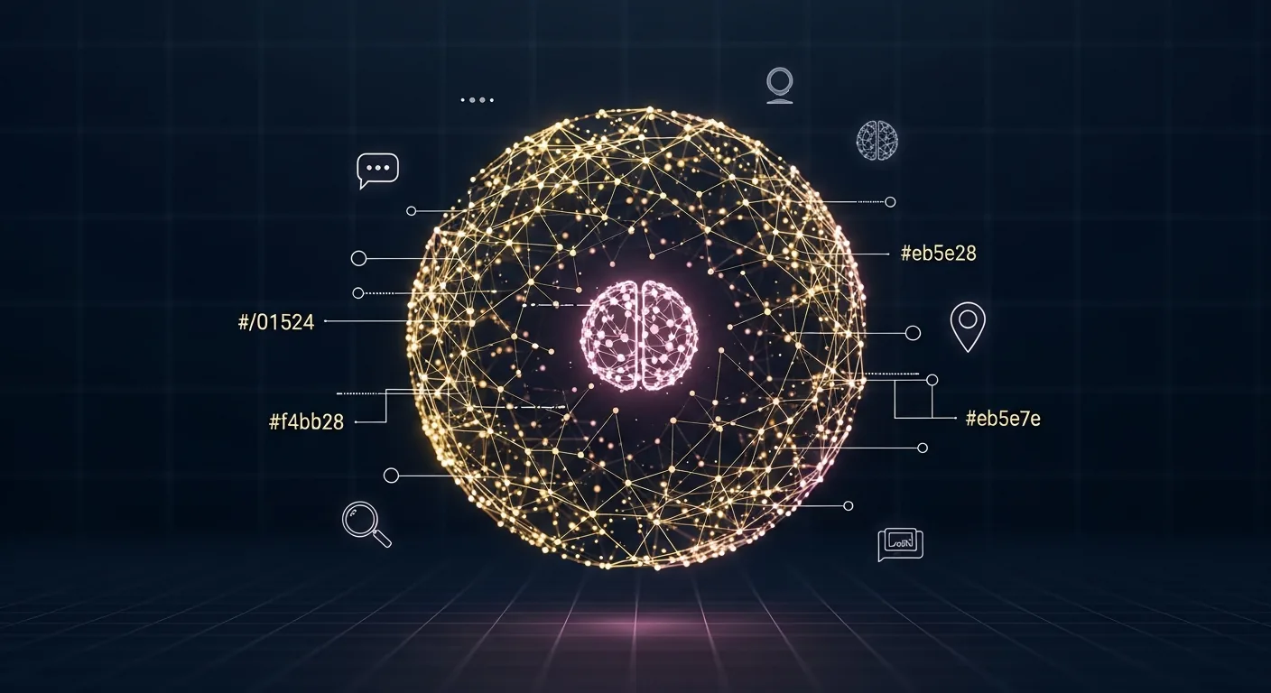KI-Sichtbarkeit 2026: Wie ChatGPT, Google Gemini und Perplexity lokale Unternehmen in Deutschland finden und empfehlen – Infografik mit vernetzten KI-Systemen
