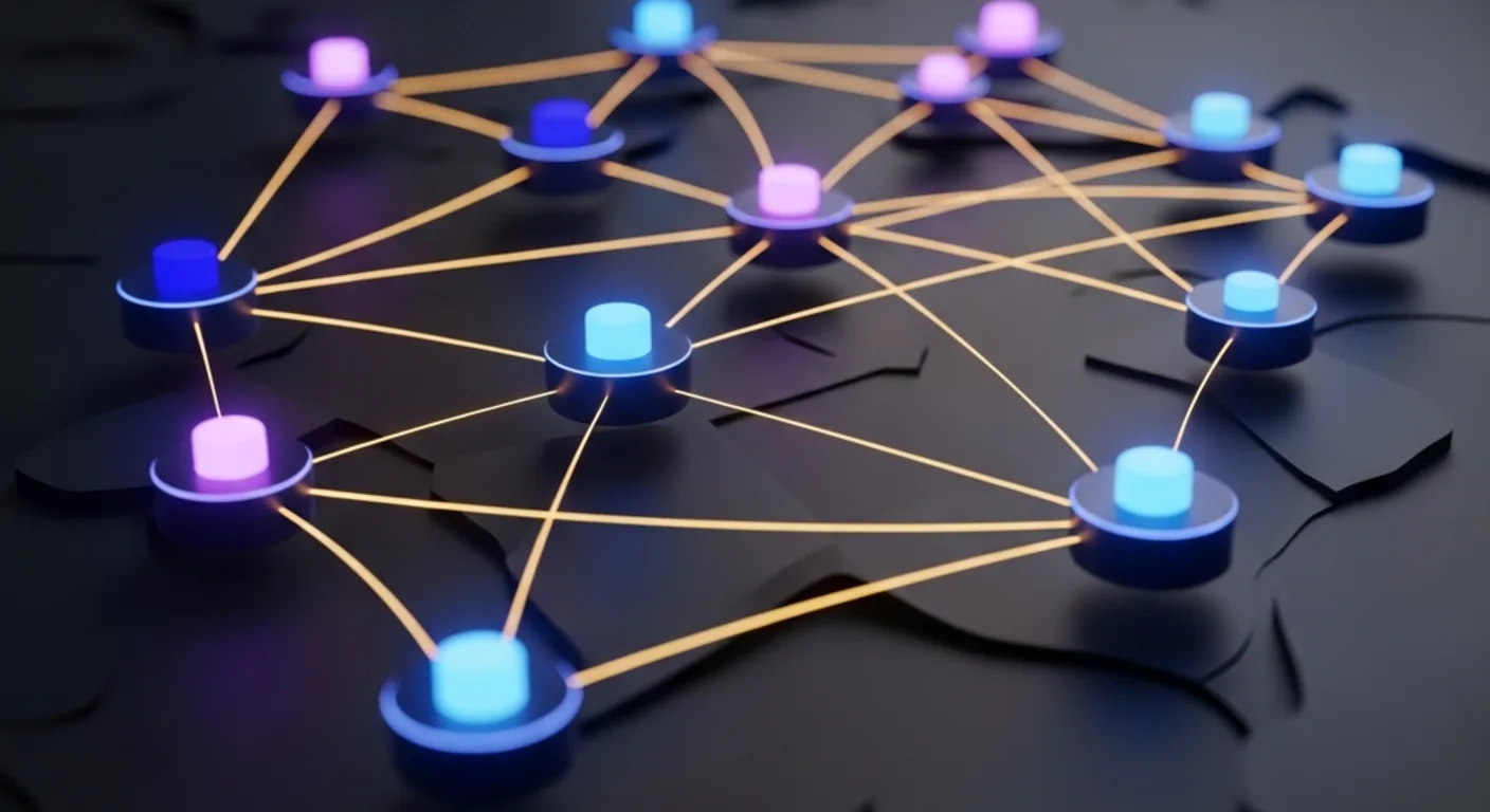 Visualisierung: Schema.org JSON-LD Markup wird von KI-Systemen zu Knowledge-Graph-Knoten verarbeitet – Sterne-Bewertungen, Öffnungszeiten und Standortdaten